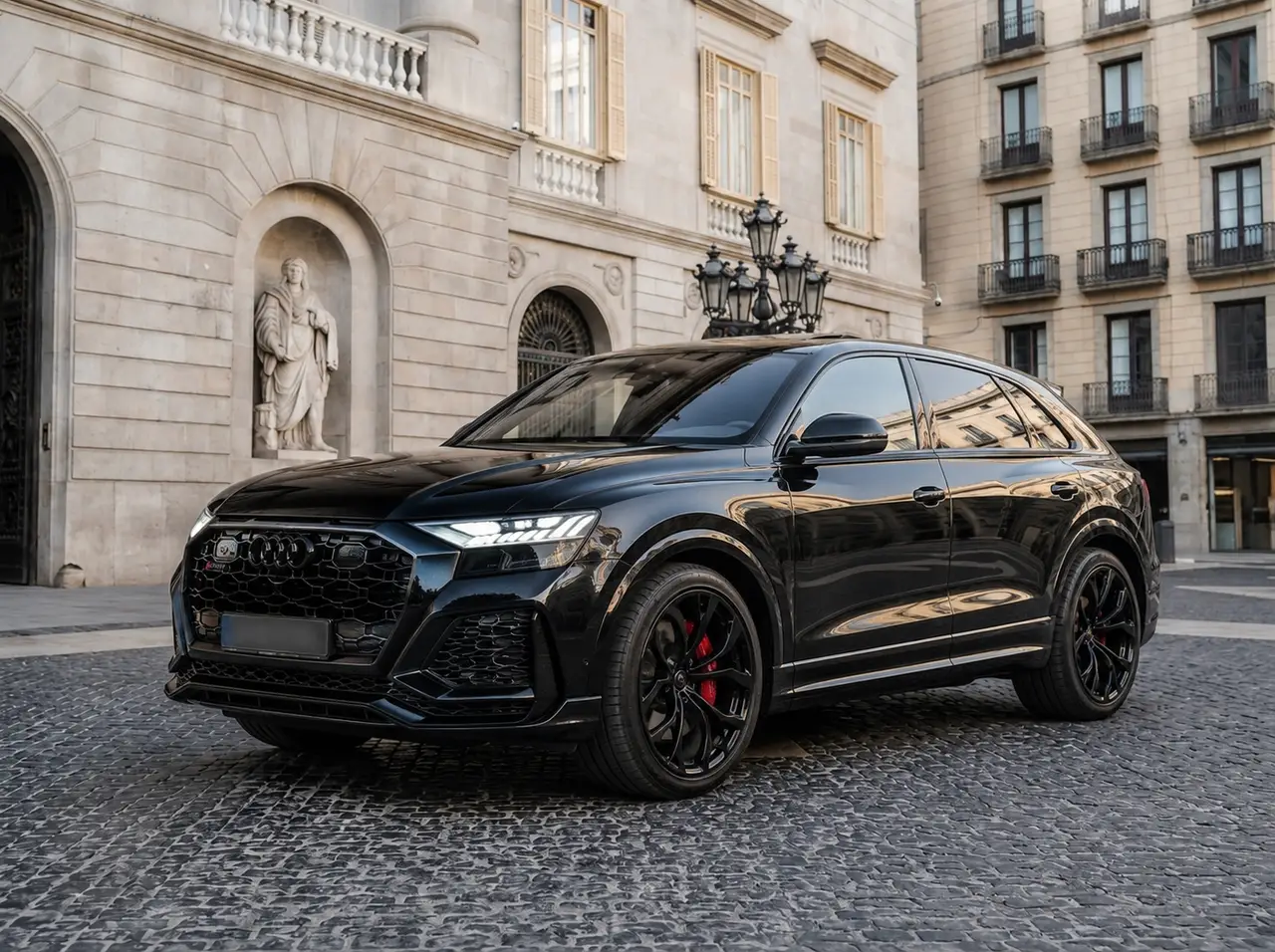 Audi Q8 2025 — Barcelona Luxury Car Rental, Barcelona. The 2025 Audi Q8 sits in the fleet as the quiet, capable choice for clients who want SUV…