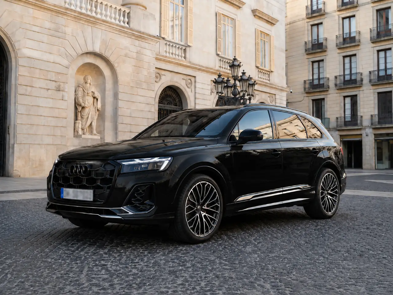 Audi SQ7 2025 — Barcelona Luxury Car Rental, Barcelona. The 2025 Audi SQ7 carries 507 hp through a seven-seat body, a combination that few SUVs…