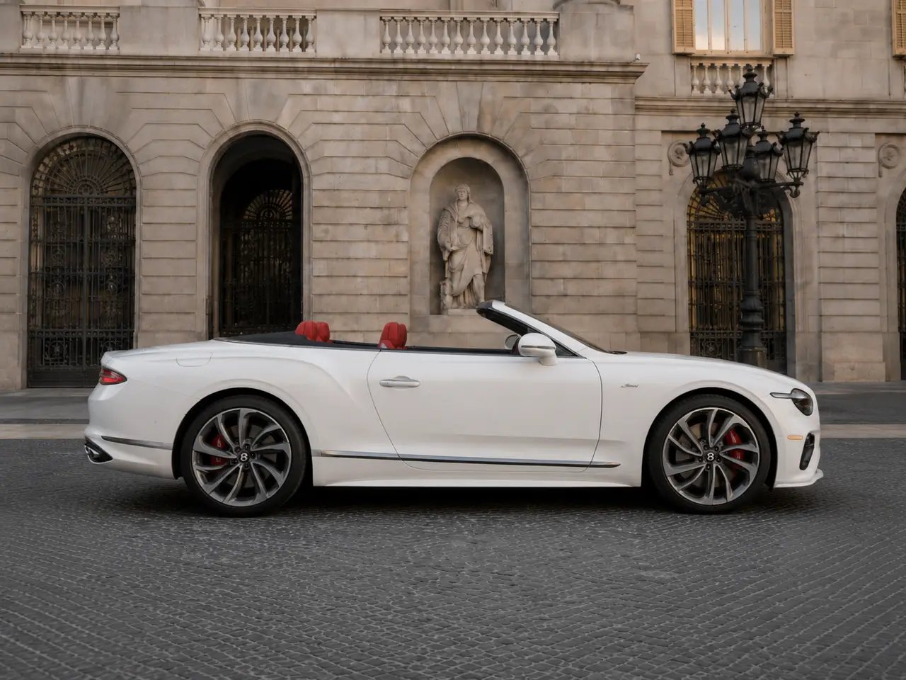 Bentley Continental GTC Speed 2025, front view — Barcelona Luxury Car Rental, Barcelona. The 2025 Bentley Continental GTC Speed is a four-seat convertible built for effortless…