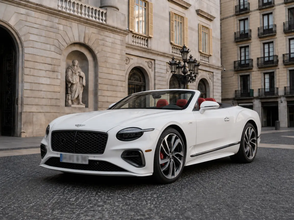 Bentley Continental GTC Speed 2025 — Barcelona Luxury Car Rental, Barcelona. El Bentley Continental GTC Speed 2025 es un descapotable de gran turismo pensado para…