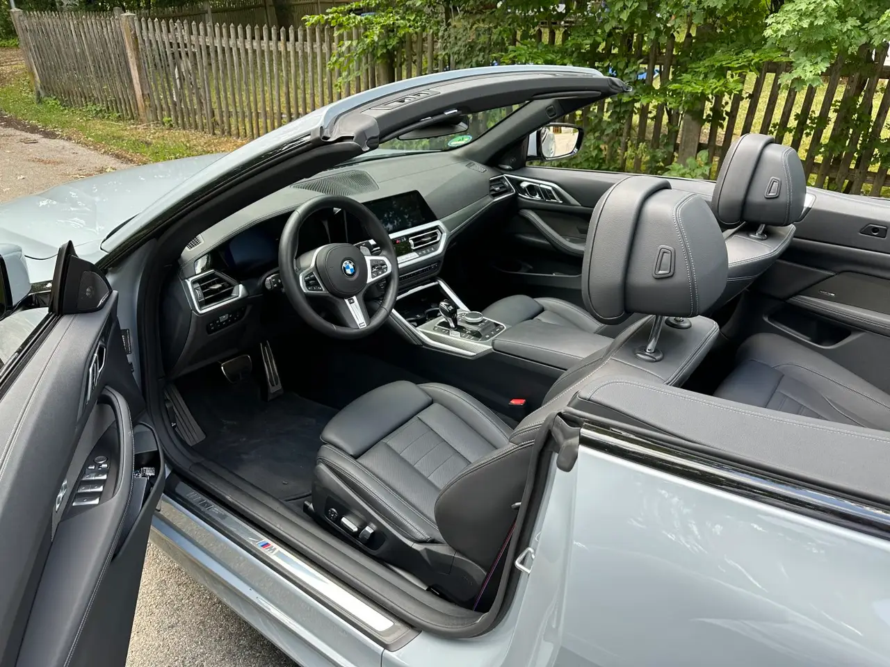 BMW 430i Cabrio 2023, interior — Barcelona Luxury Car Rental, Barcelona. The 2023 BMW 430i Cabrio pairs a 245 hp turbocharged engine with the composure BMW's 4…