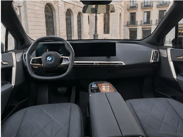 BMW IX M60 2023, exterior — Barcelona Luxury Car Rental, Barcelona. The BMW iX M60 brings 619 hp to a fully electric SUV body, and the difference is…