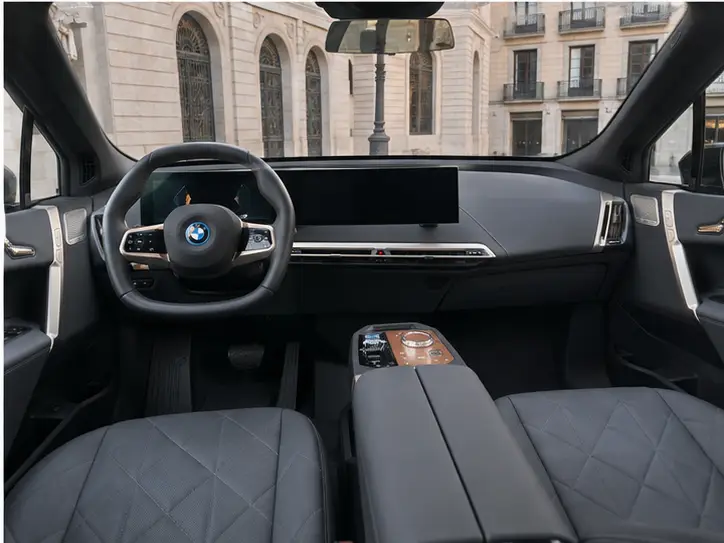 BMW IX M60 2023, exterior — Barcelona Luxury Car Rental, Barcelona. The BMW iX M60 brings 619 hp to a fully electric SUV body, and the difference is…
