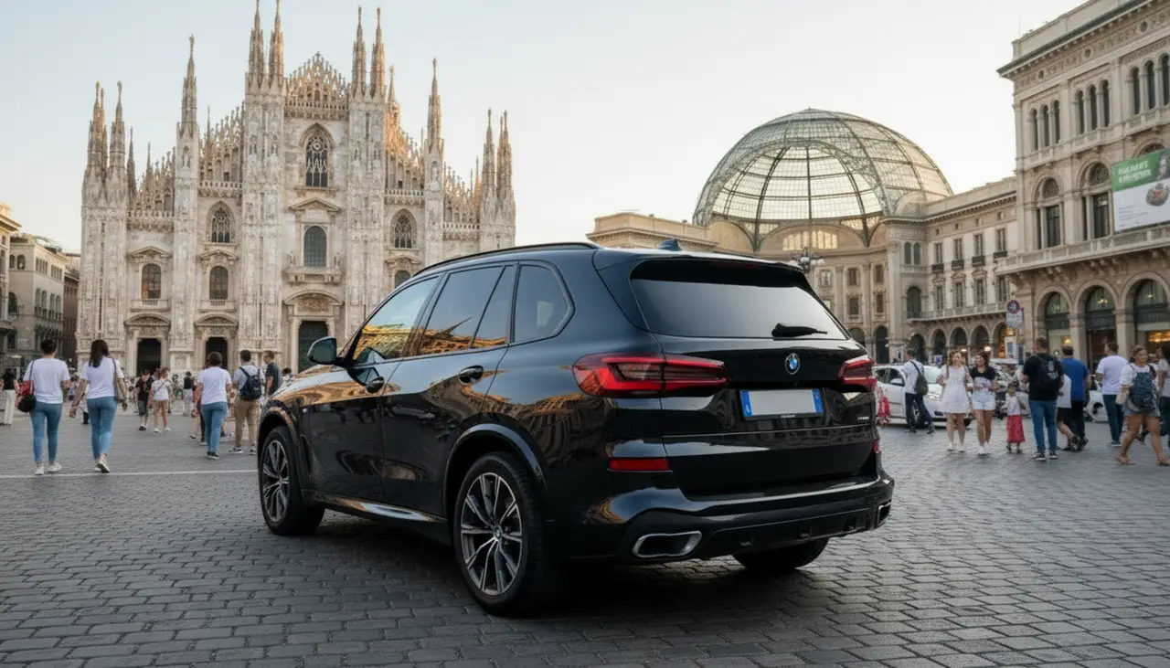 BMW X5 4.0i M 2025, extérieur — Barcelona Luxury Car Rental, Barcelona. Le BMW X5 4.0i M 2025 s'adresse à ceux qui veulent un SUV capable sans renoncer à la…