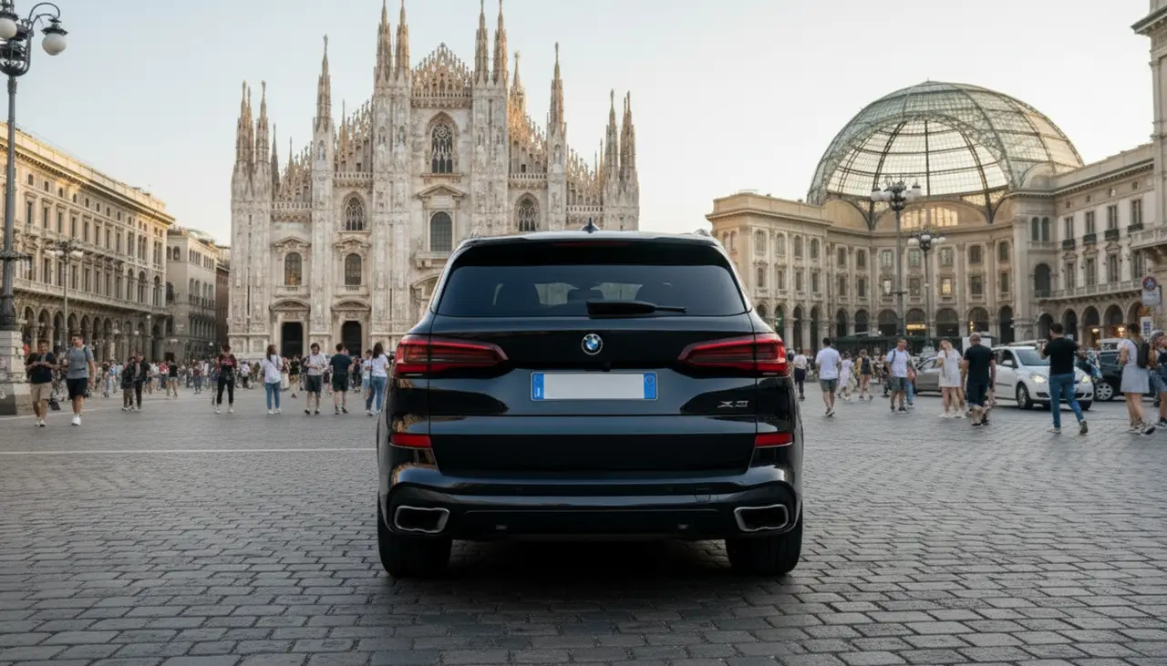 BMW X5 4.0i M 2025, vue avant — Barcelona Luxury Car Rental, Barcelona. Le BMW X5 4.0i M 2025 s'adresse à ceux qui veulent un SUV capable sans renoncer à la…