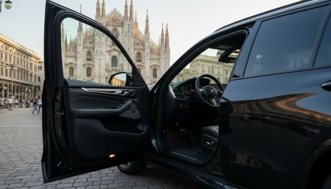 BMW X5 4.0i M 2025, intérieur — Barcelona Luxury Car Rental, Barcelona. Le BMW X5 4.0i M 2025 s'adresse à ceux qui veulent un SUV capable sans renoncer à la…