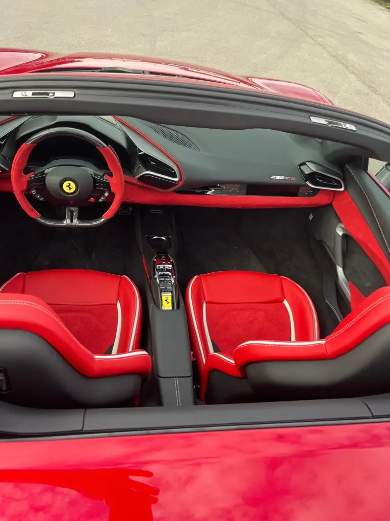 Ferrari 296 GTS Spider 2025, exterior — Barcelona Luxury Car Rental, Barcelona. The 2025 Ferrari 296 GTS Spider arrives with 819 hp routed through a two-seat cockpit…