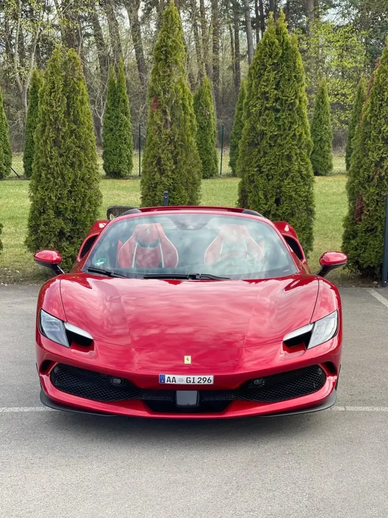Ferrari 296 GTS Spider 2025, front view — Barcelona Luxury Car Rental, Barcelona. The 2025 Ferrari 296 GTS Spider arrives with 819 hp routed through a two-seat cockpit…