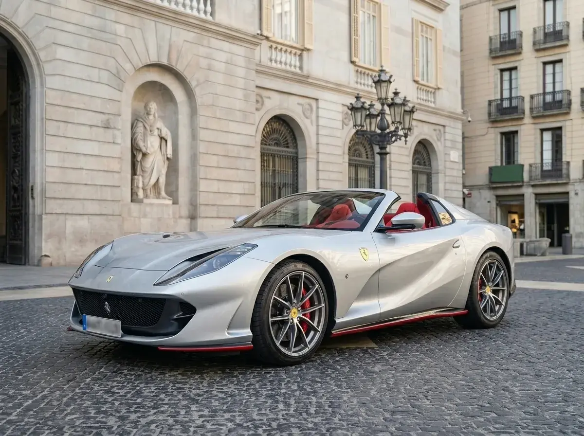 Ferrari 812 GTS 2024 — Barcelona Luxury Car Rental, Barcelona. The Ferrari 812 GTS pairs a naturally aspirated V12 with a retractable hard top,…