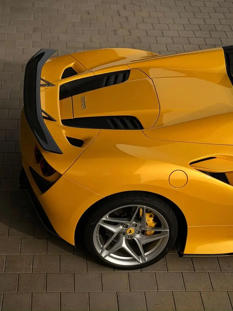 Ferrari F8 SPIDER 2023, exterior — Barcelona Luxury Car Rental, Barcelona. The Ferrari F8 Spider pairs a 720 hp twin-turbo V8 with a retractable hard top, giving…