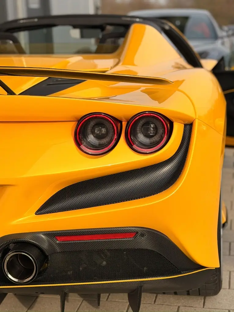 Ferrari F8 SPIDER 2023, front view — Barcelona Luxury Car Rental, Barcelona. The Ferrari F8 Spider pairs a 720 hp twin-turbo V8 with a retractable hard top, giving…