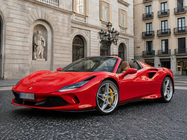 Ferrari F8 Tributo Spider Red 2023 — Barcelona Luxury Car Rental, Barcelona