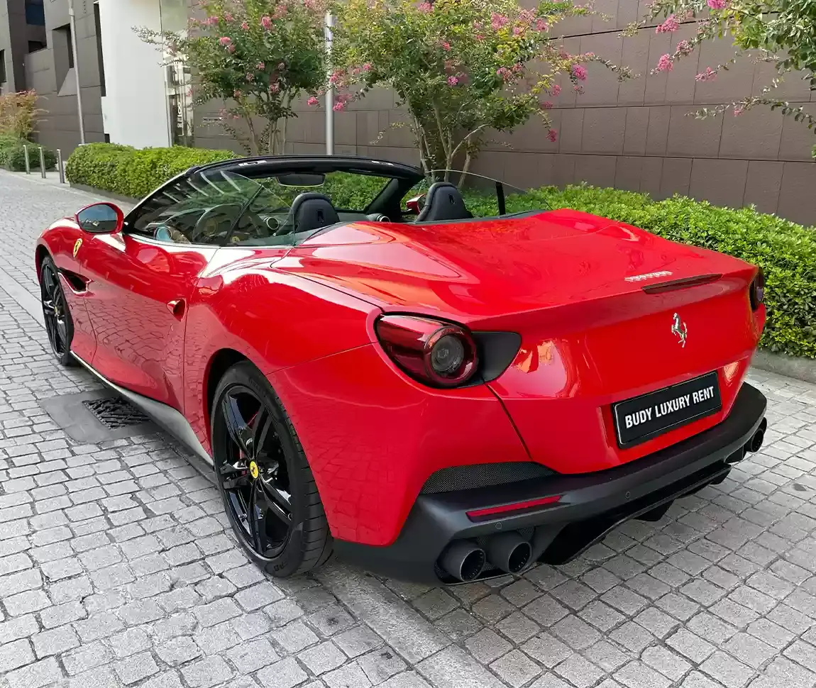 Ferrari Portofino M 2023, dashboard — Barcelona Luxury Car Rental, Barcelona. The Ferrari Portofino M carries 620 hp inside a genuine four-seat convertible cabin, a…