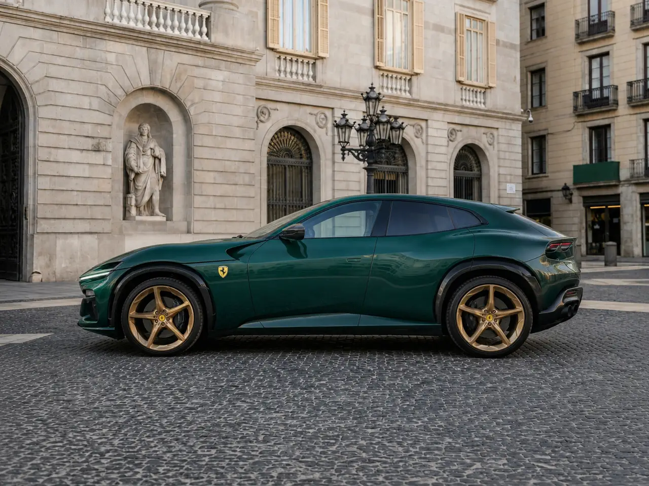 Ferrari Purosangue Atelier 2025, front view — Barcelona Luxury Car Rental, Barcelona. The Ferrari Purosangue Atelier answers a question Ferrari clients have asked for years:…