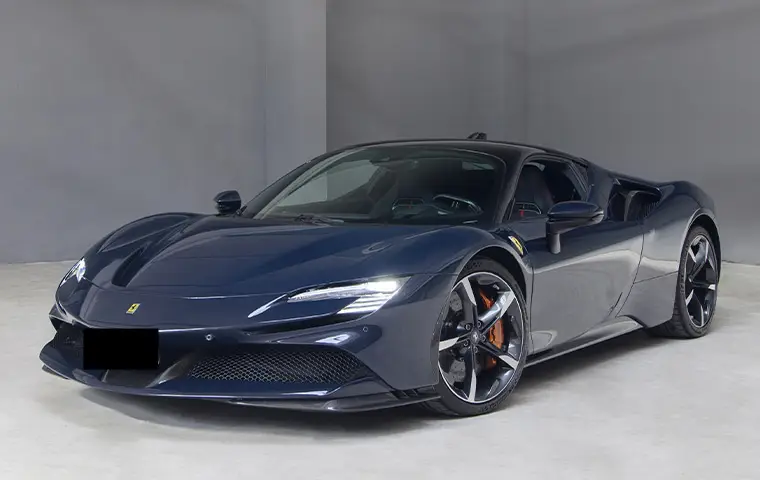 Ferrari SF90 Stradale 2025, front view — Barcelona Luxury Car Rental, Barcelona. The Ferrari SF90 Stradale sits at the top of the marque's current range, pairing a…