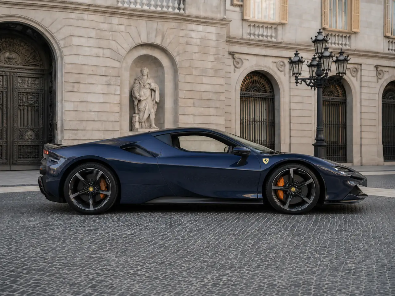 Ferrari SF90 Stradale 2025, front view — Barcelona Luxury Car Rental, Barcelona. The Ferrari SF90 Stradale sits at the top of the marque's current range, pairing a…