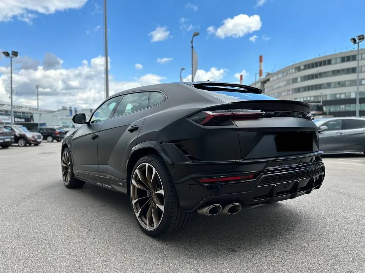Lamborghini Urus S 2023, front view — Barcelona Luxury Car Rental, Barcelona. The Lamborghini Urus S carries 657 hp inside a five-seat SUV body, a combination that…