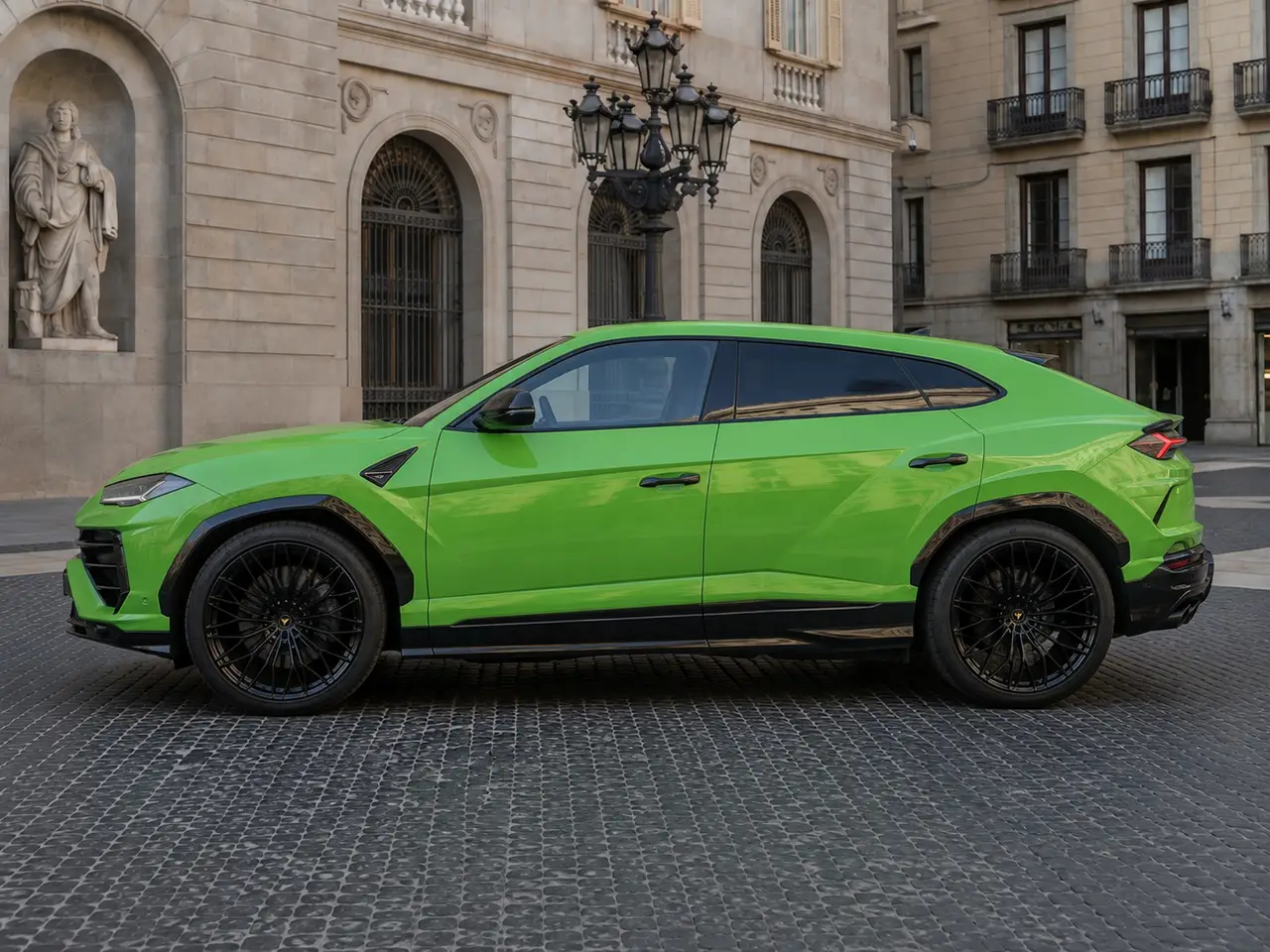 Lamborghini Urus SE 2026, extérieur — Barcelona Luxury Car Rental, Barcelone. Le Lamborghini Urus SE de 2026 conserve l'essentiel de ce qui a fait la réputation du…
