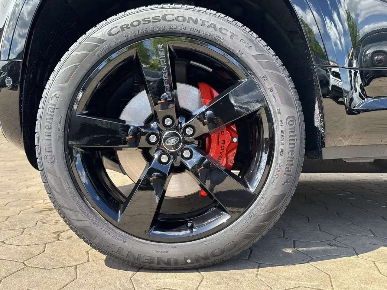 Land Rover Defender 2024, exterior — Barcelona Luxury Car Rental, Barcelona. The 2024 Land Rover Defender in this fleet carries 400 hp and seats seven, which puts it…