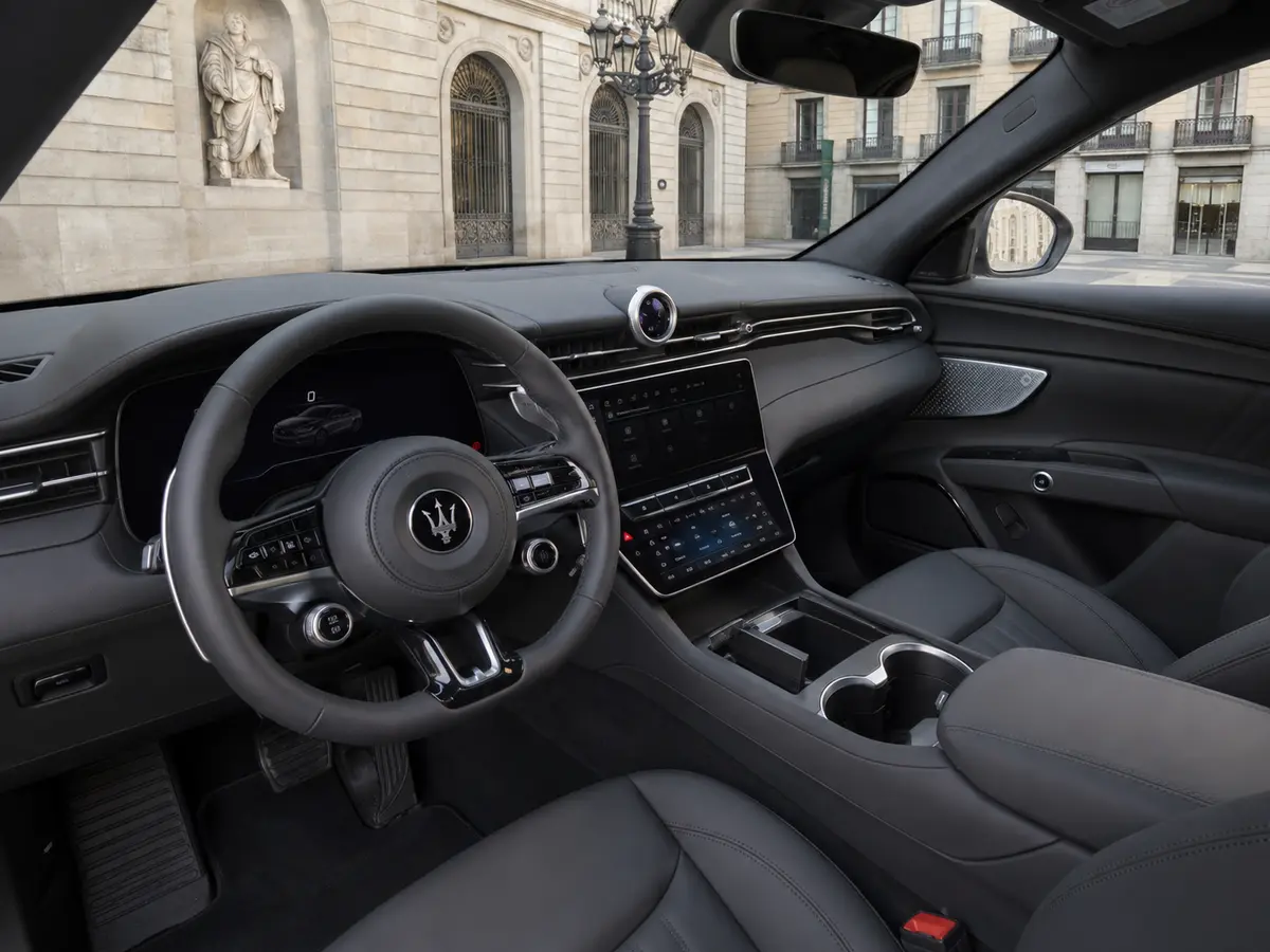 Maserati Grecale GT 2025, interior — Barcelona Luxury Car Rental, Barcelona. The Maserati Grecale GT sits in a useful middle ground for Barcelona driving: a five-seat…