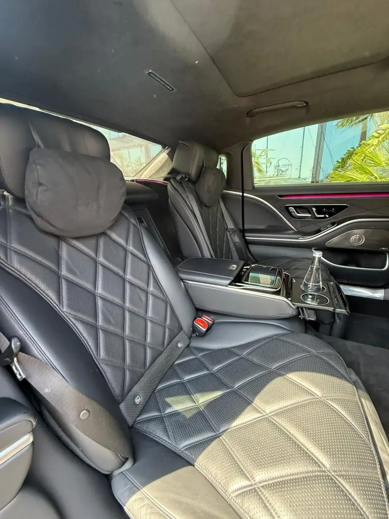 Maybach S580 2023, interior — Barcelona Luxury Car Rental, Barcelona. The 2023 Maybach S580 is not built to be driven hard; it is built to arrive well. Its 503…