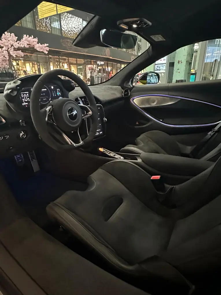 McLaren Artura Spider 2024, dashboard — Barcelona Luxury Car Rental, Barcelona. The McLaren Artura Spider pairs a hybrid V6 with 671 hp in a chassis built for precision…