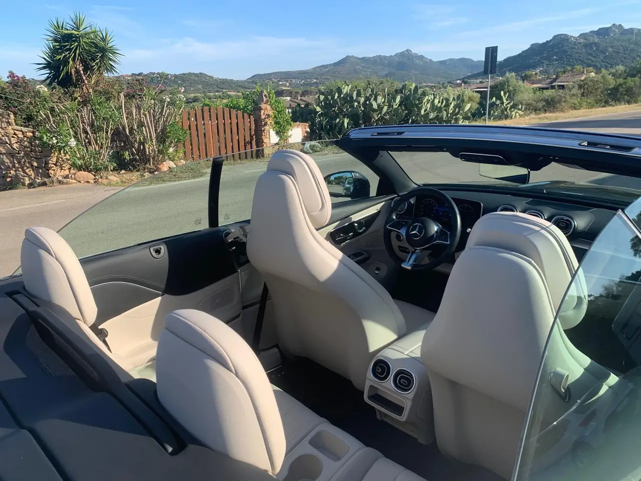 Mercedes Benz CLE Cabrio 2025, interior — Barcelona Luxury Car Rental, Barcelona. The 2025 Mercedes Benz CLE Cabrio brings 258 hp to a body designed for open-air comfort…