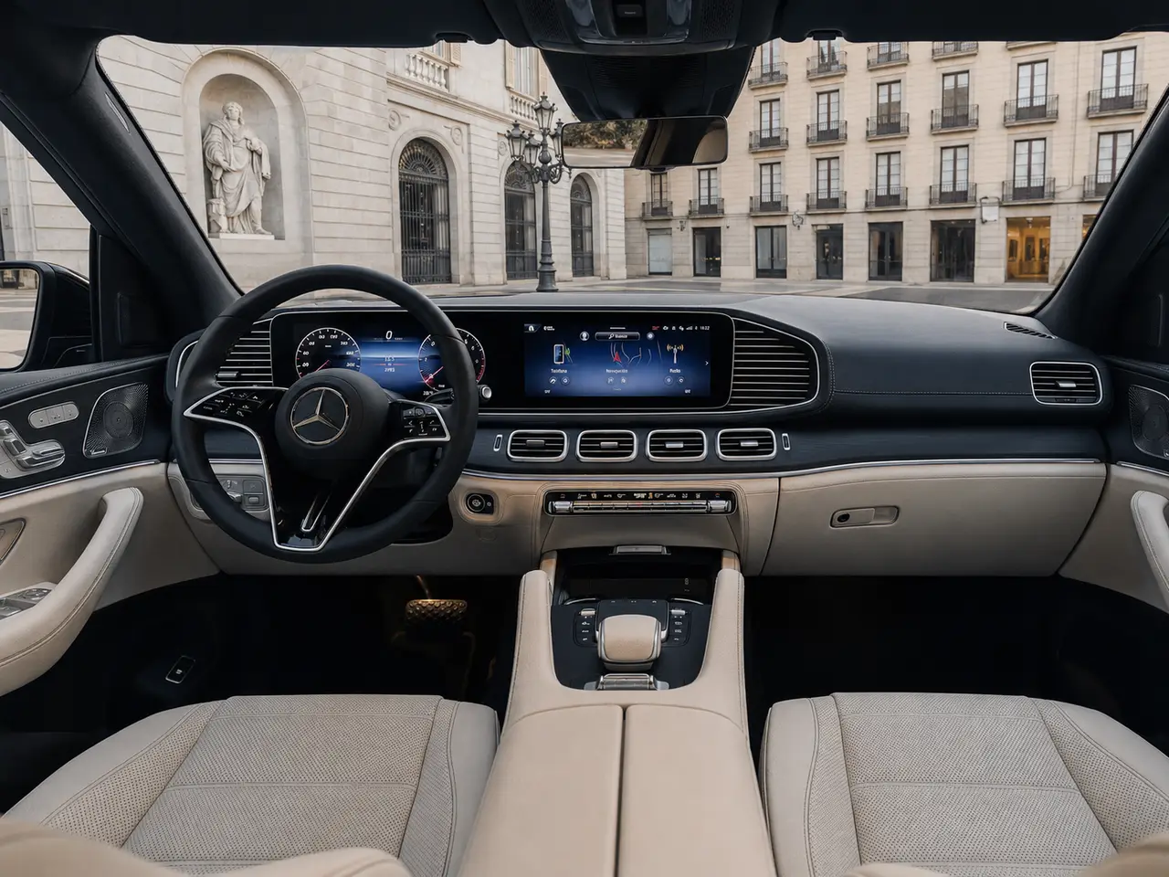 Mercedes Benz GLE 450 AMG 2024, interior — Barcelona Luxury Car Rental, Barcelona. The 2024 Mercedes Benz GLE 450 AMG pairs 367 hp with a cabin built for five, giving it…