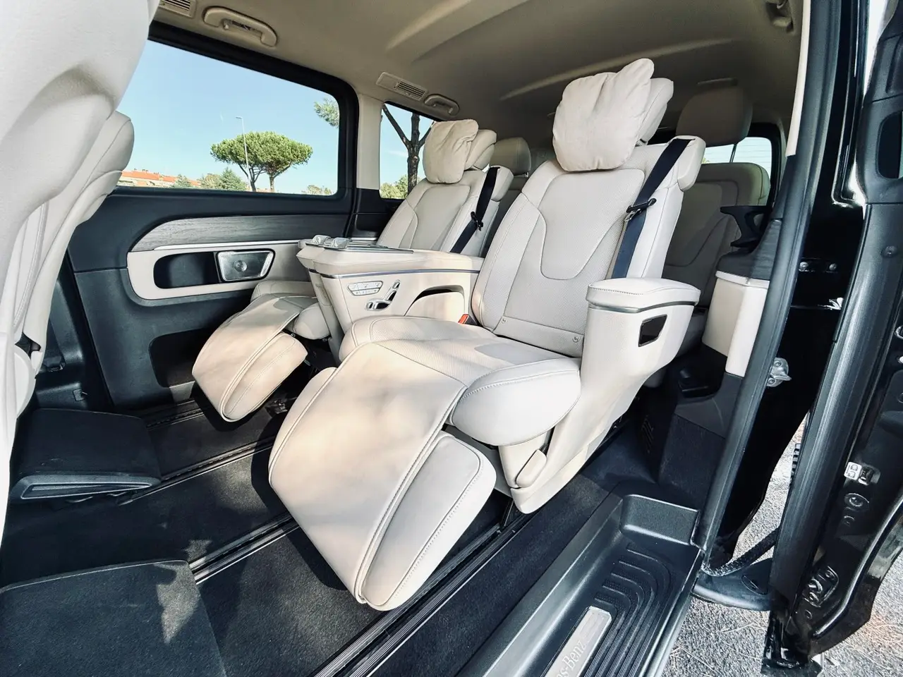 Mercedes Benz V300 4x4 XL VIP (Captain, 7 seat) 2025, exterior — Barcelona Luxury Car Rental, Barcelona. The 2025 Mercedes Benz V300 4x4 XL VIP is built for moving people, not making a scene.…