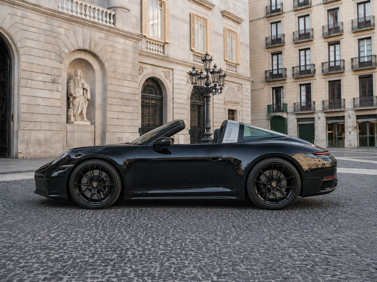 Porsche 911 Targa 2025, exterior — Barcelona Luxury Car Rental, Barcelona. The 2025 Porsche 911 Targa carries its 541 hp with the kind of composure that rewards a…