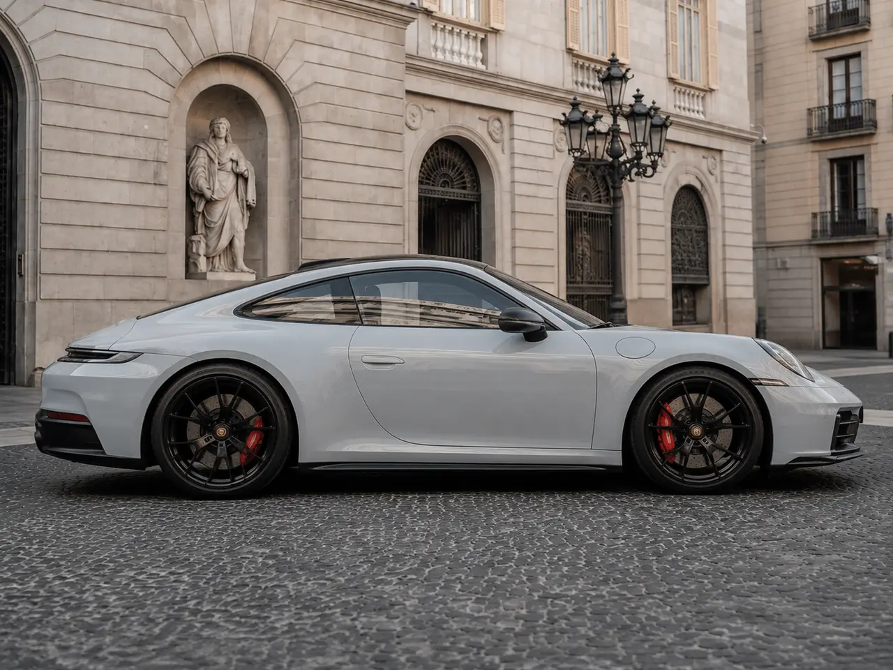Porsche Carrera Spyder 992,2 GTS 2025, front view — Barcelona Luxury Car Rental, Barcelona. The Porsche Carrera Spyder 992.2 GTS pairs a 541 hp flat-six with a chassis tuned for…