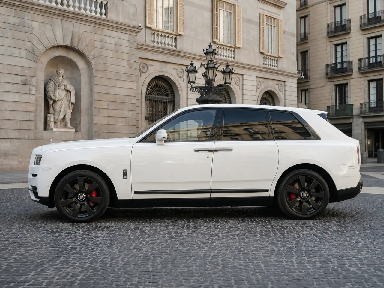 Rolls-Royce Cullinan 2022, exterior — Barcelona Luxury Car Rental, Barcelona. The 2022 Rolls-Royce Cullinan sits apart from the rest of a luxury SUV segment by…