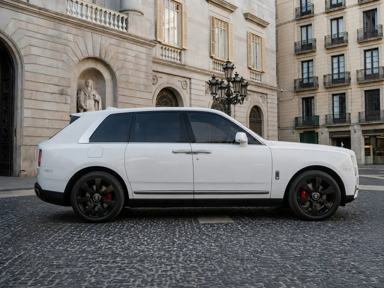 Rolls-Royce Cullinan 2022, front view — Barcelona Luxury Car Rental, Barcelona. The 2022 Rolls-Royce Cullinan sits apart from the rest of a luxury SUV segment by…