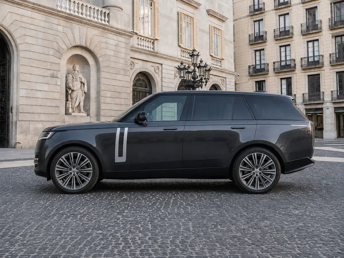 Rover Range Rover Autobiography P530 2026, exterior — Barcelona Luxury Car Rental, Barcelona. The 2026 Range Rover Autobiography P530 carries its 530 hp with the kind of restraint…