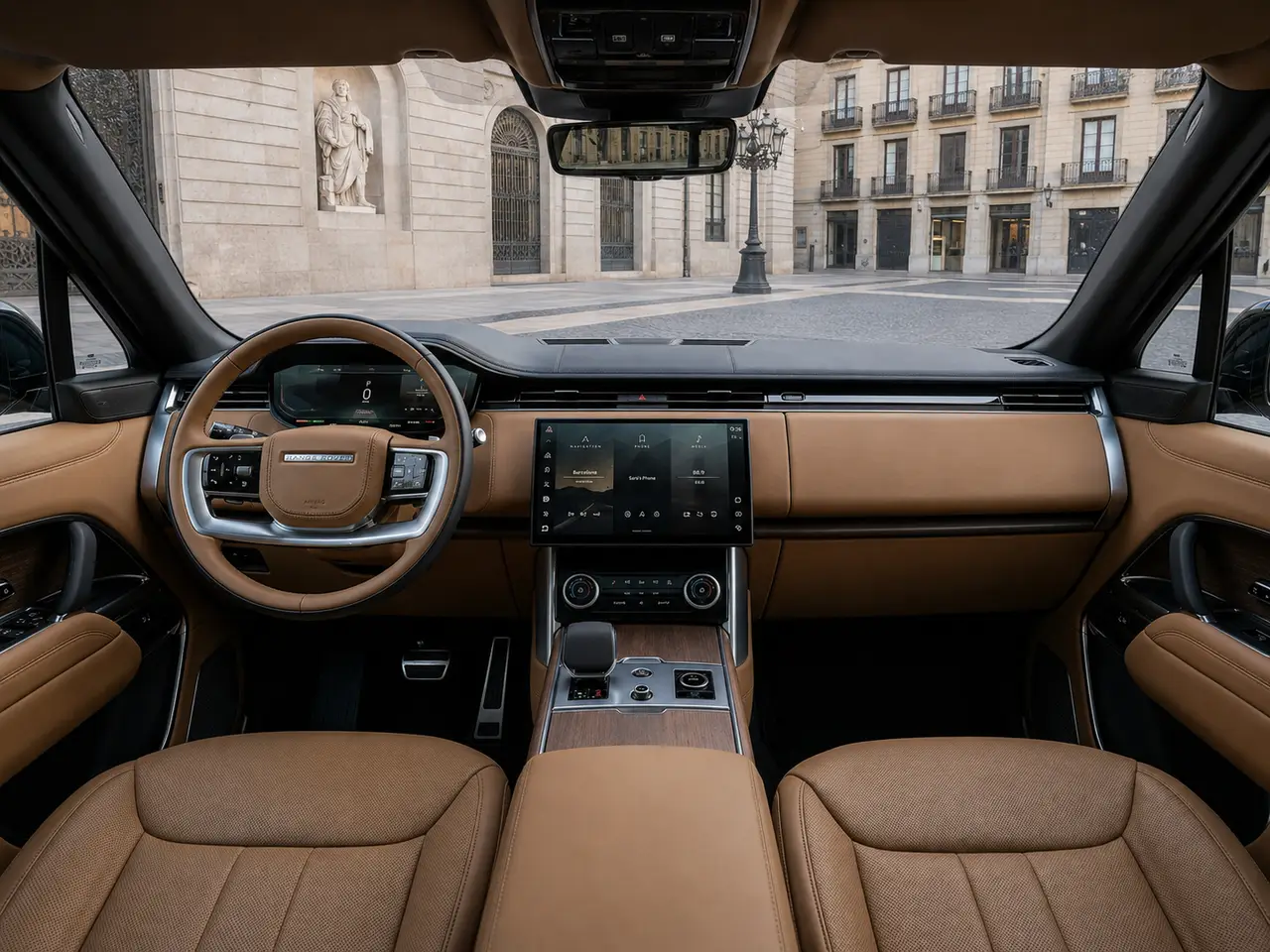 Rover Range Rover Autobiography P530 2026, interior — Barcelona Luxury Car Rental, Barcelona. The 2026 Range Rover Autobiography P530 carries its 530 hp with the kind of restraint…