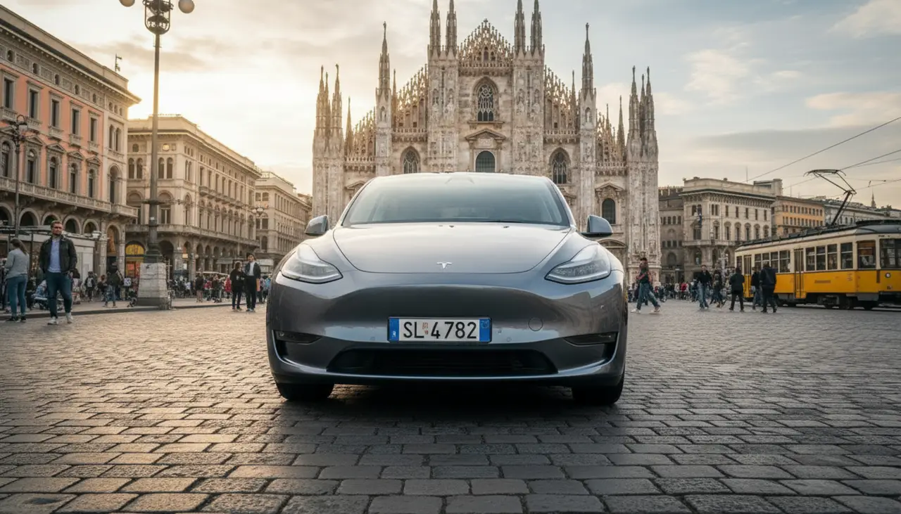 Tesla Model Y Long Range 2023, front view — Barcelona Luxury Car Rental, Barcelona. The 2023 Tesla Model Y Long Range pairs 378 hp with the smooth, immediate delivery…